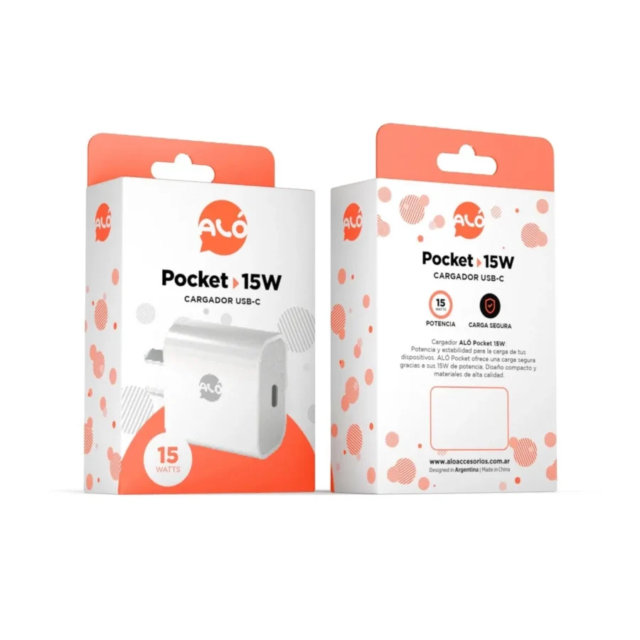 Cargador Aló Pocket 15 W USB-C sin Cable