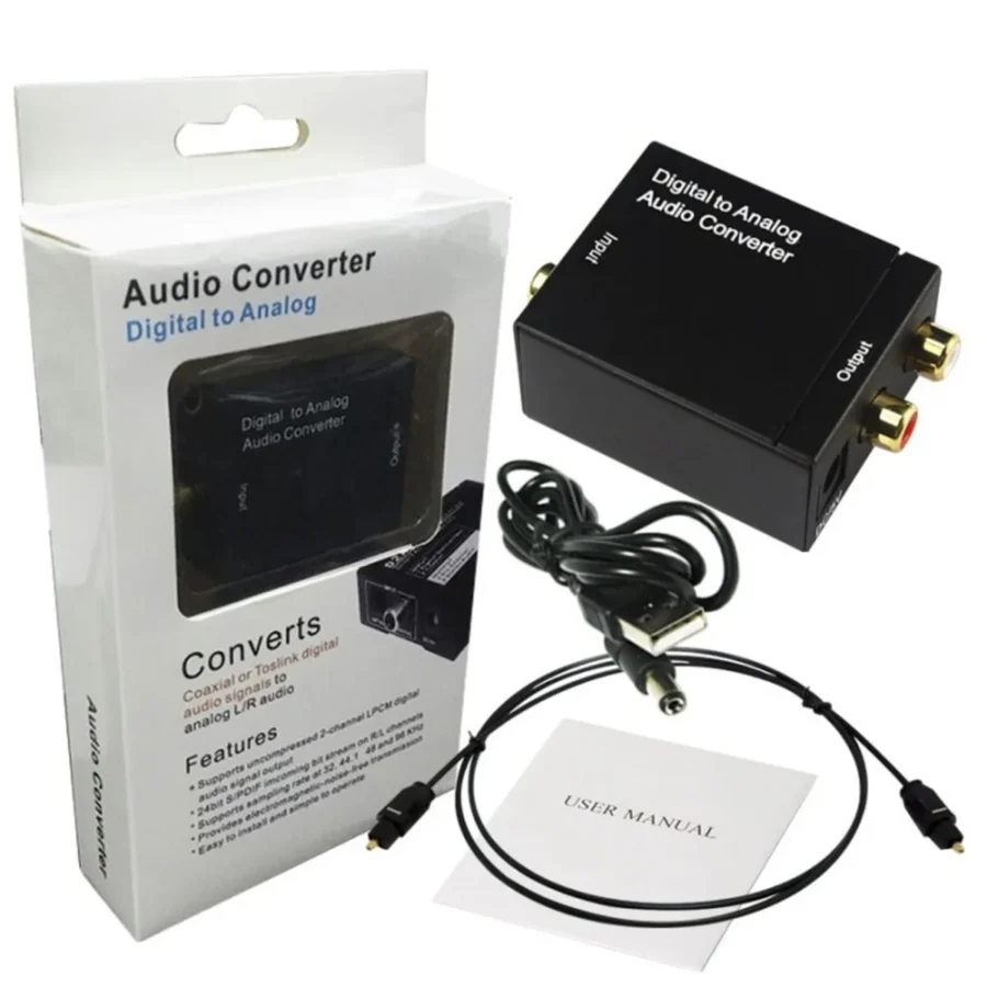 Convertidor de Audio Óptico a RCA Analógico