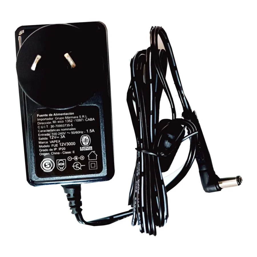 Fuente Switching 5 V 2 A Vapex con Cable 2.1 mm