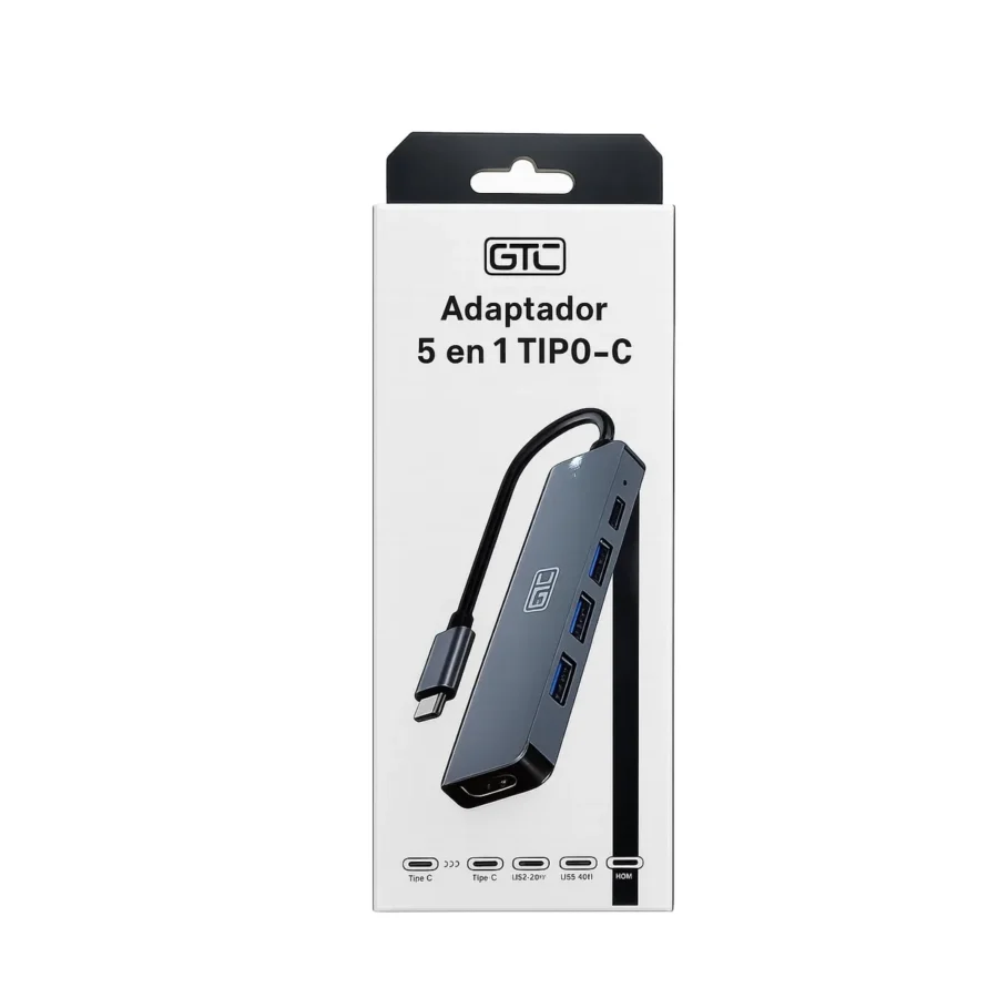 Hub GTC 5 en 1 USB-C HUG 017