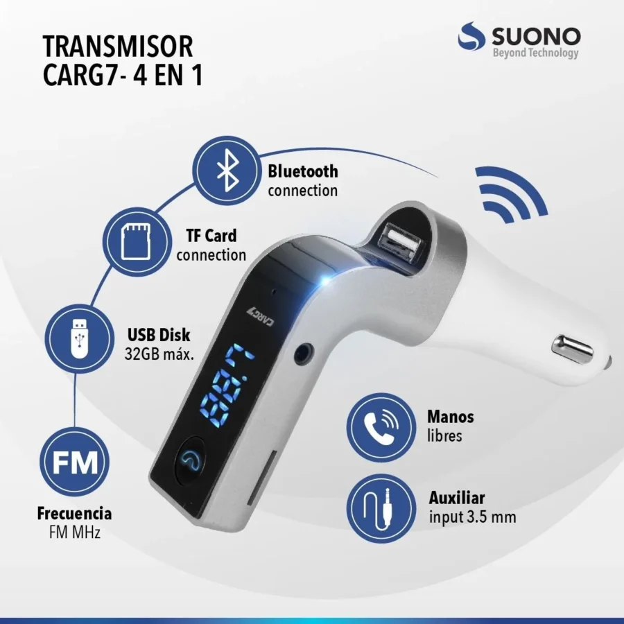 Sintonizador FM Bluetooth Suono ACC0007