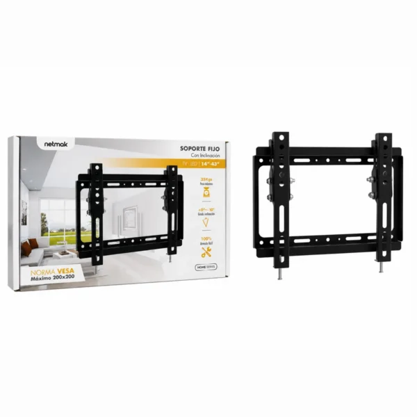 Soporte para TV Fijo con Inclinación Netmak 14 a 43"